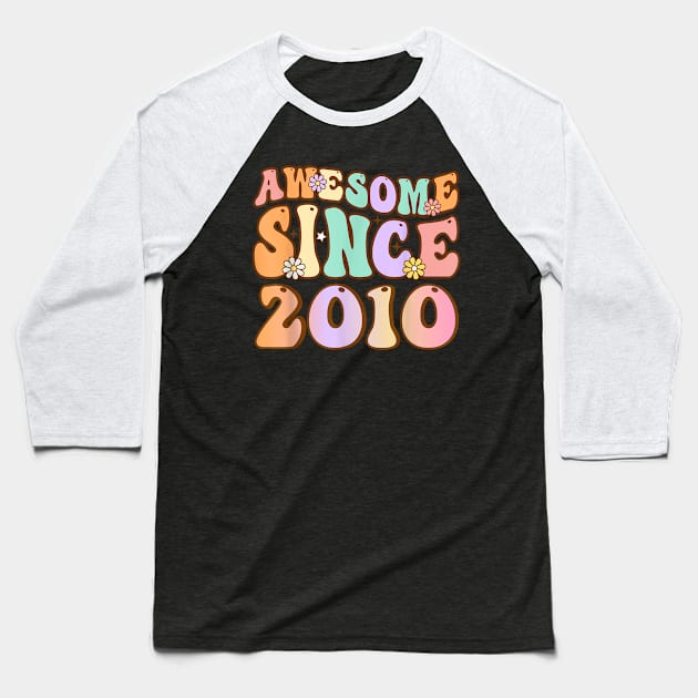 Awesome Since 2010 14 Year Old 14th Birthday Gifts for girls Baseball T-Shirt by irelandefelder